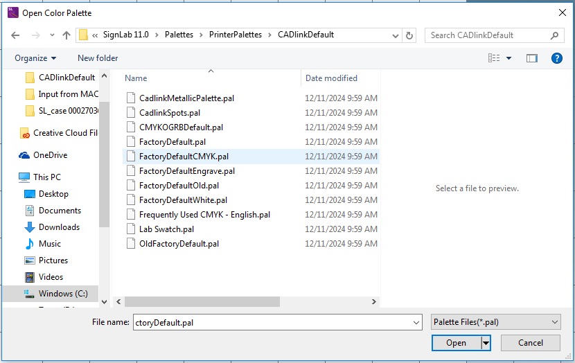 How to Create Palette Swatch... in SignLab.