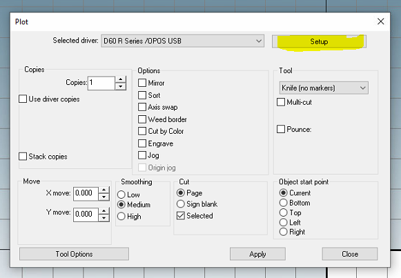 How to setup a plotter / cutting device in SignLab