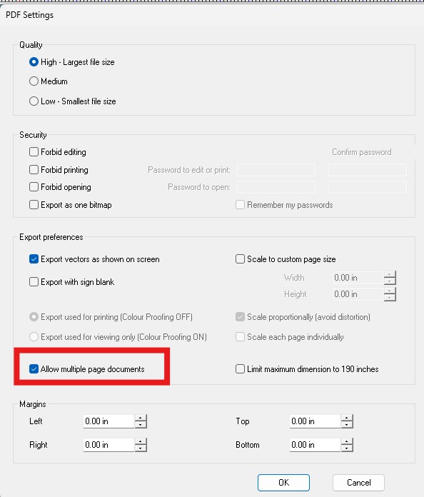 How to create a PDF file with multiple pages
