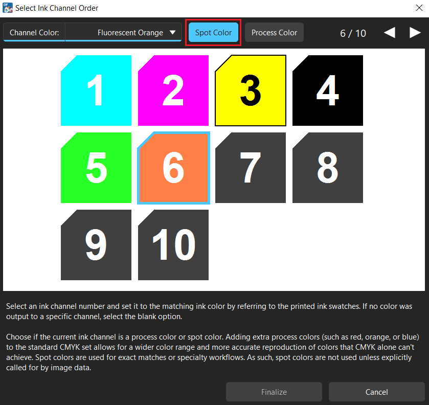 Ink Order Setup Wizard for Universal Controller Driver