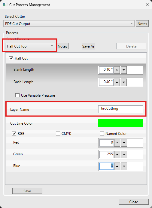 How to Set Up Layers in the PDF Cut Output Driver