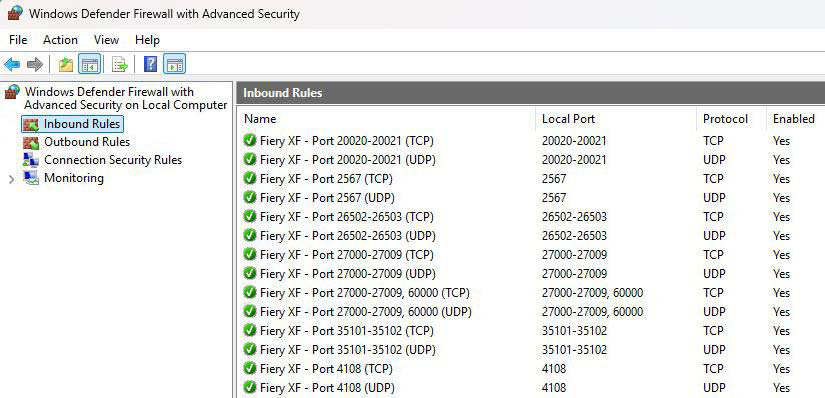 Anti-Virus and Firewall Configuration - Open Ports required for Fiery ...