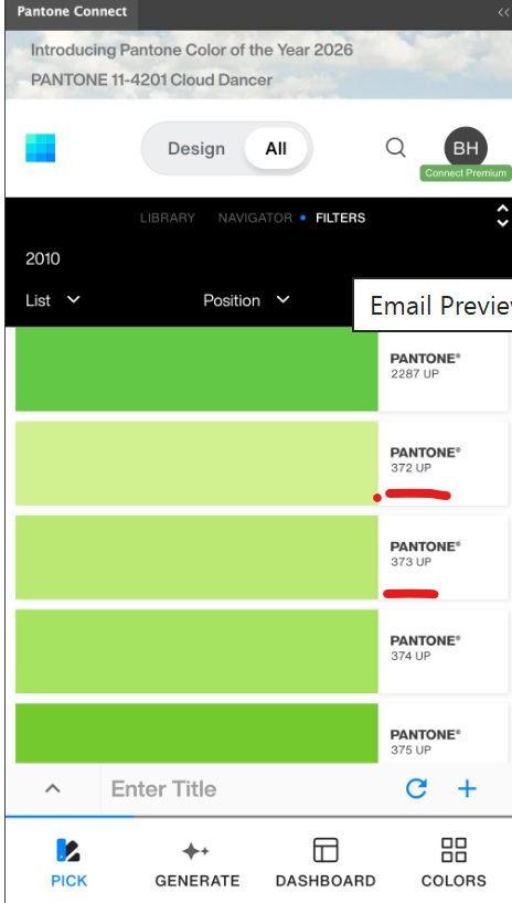 Fiery XF spot color library is missing Pantone UP 3-digit spot colors