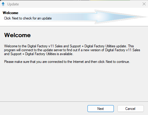 How to update Digital Factory